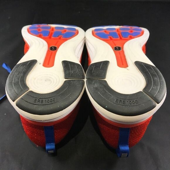 Excellent NIKE Flyknit Lunar 1 Mens 10 Red White - Picture 7 of 13